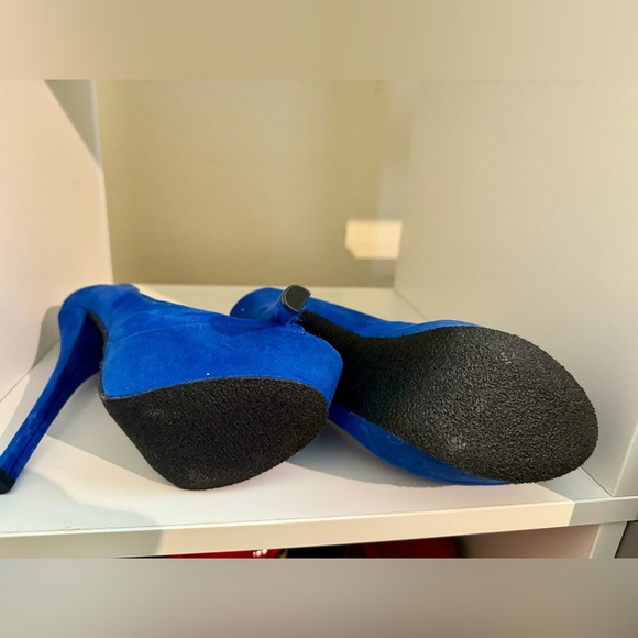 Blue Peep Toe Heels - Picture 4 of 4